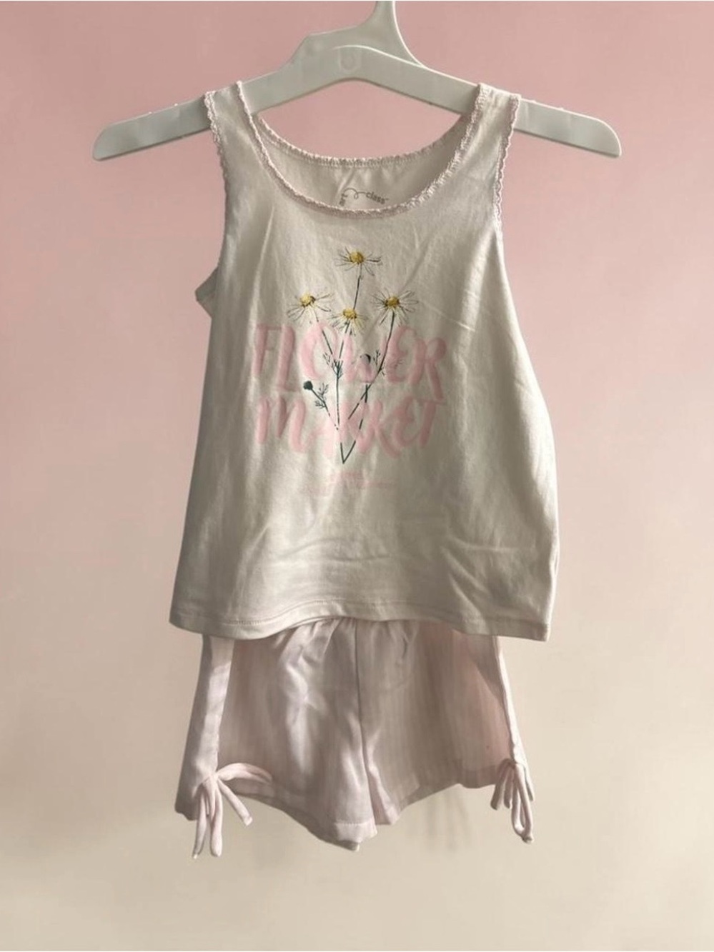 art class Pink and White Flower Market Tank Top & Shorts Set